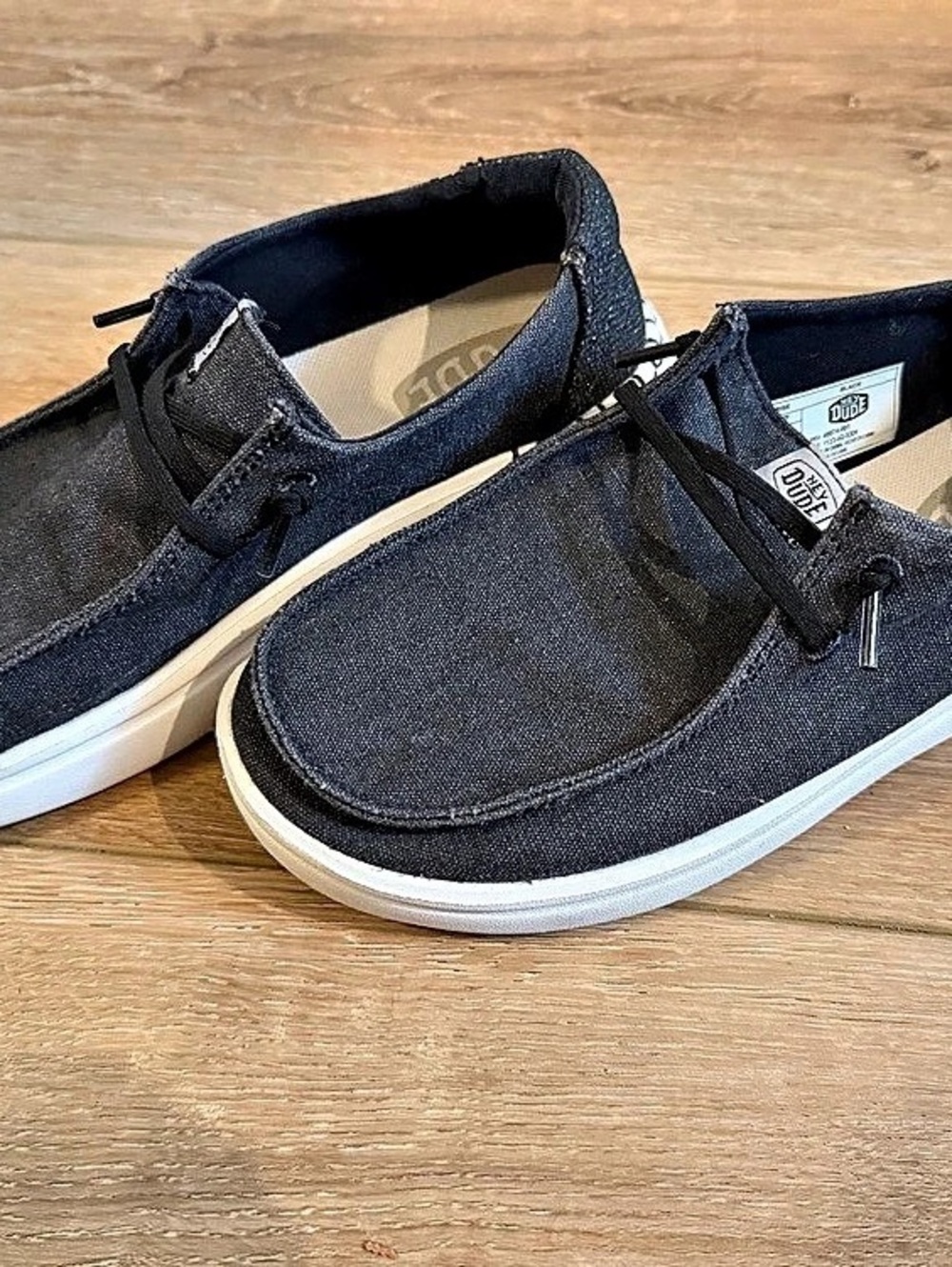 Hey Dude Wendy Metallic Sparkle Black Sneakers